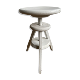 Tabouret d'architecte à vis en bois blanc