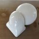 Pair of streamline opaline wall lights from the 80s
