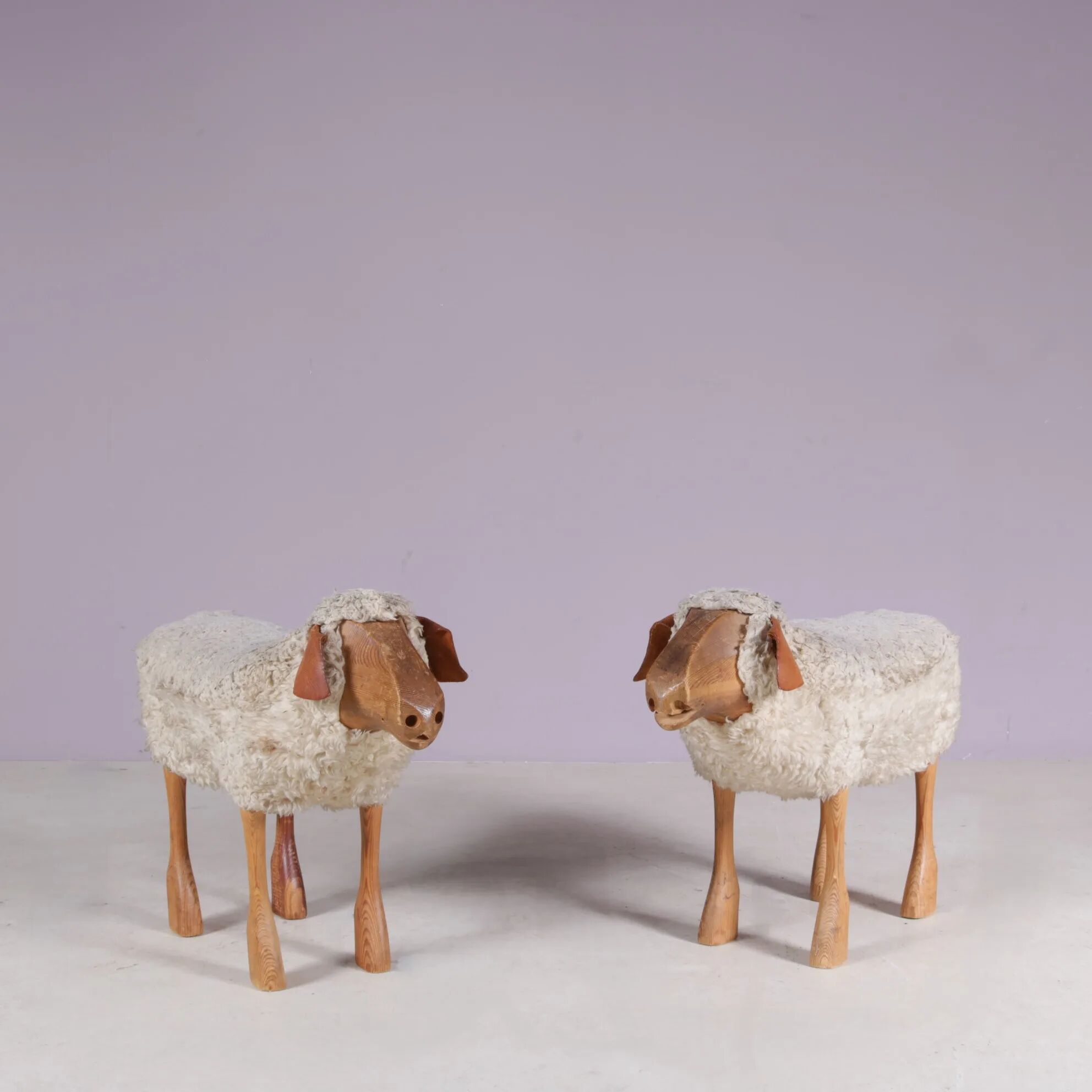 1960s sheep sculpture/stool by Peter Krafft Germany