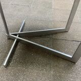 Table basse - aluminium et laque noire - 1960