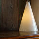 Teepee lamp conical in white glass. SCE France. 1980s