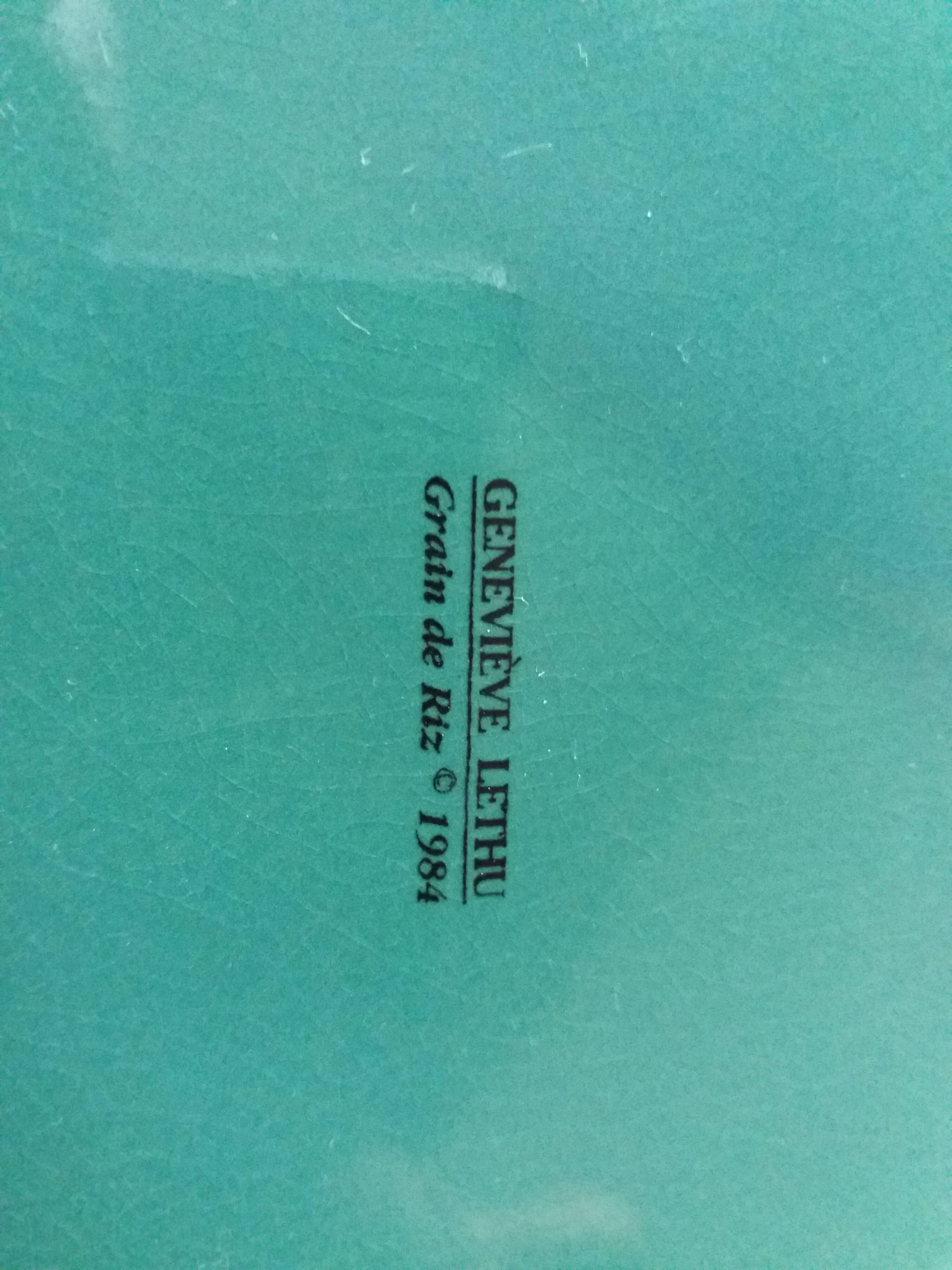 Butter dish Genevieve Lethu, Rice grain collection, 1984