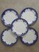 5 Antique Swedish Gustavsberg Sultan Dinner Plates with Blue and Gold