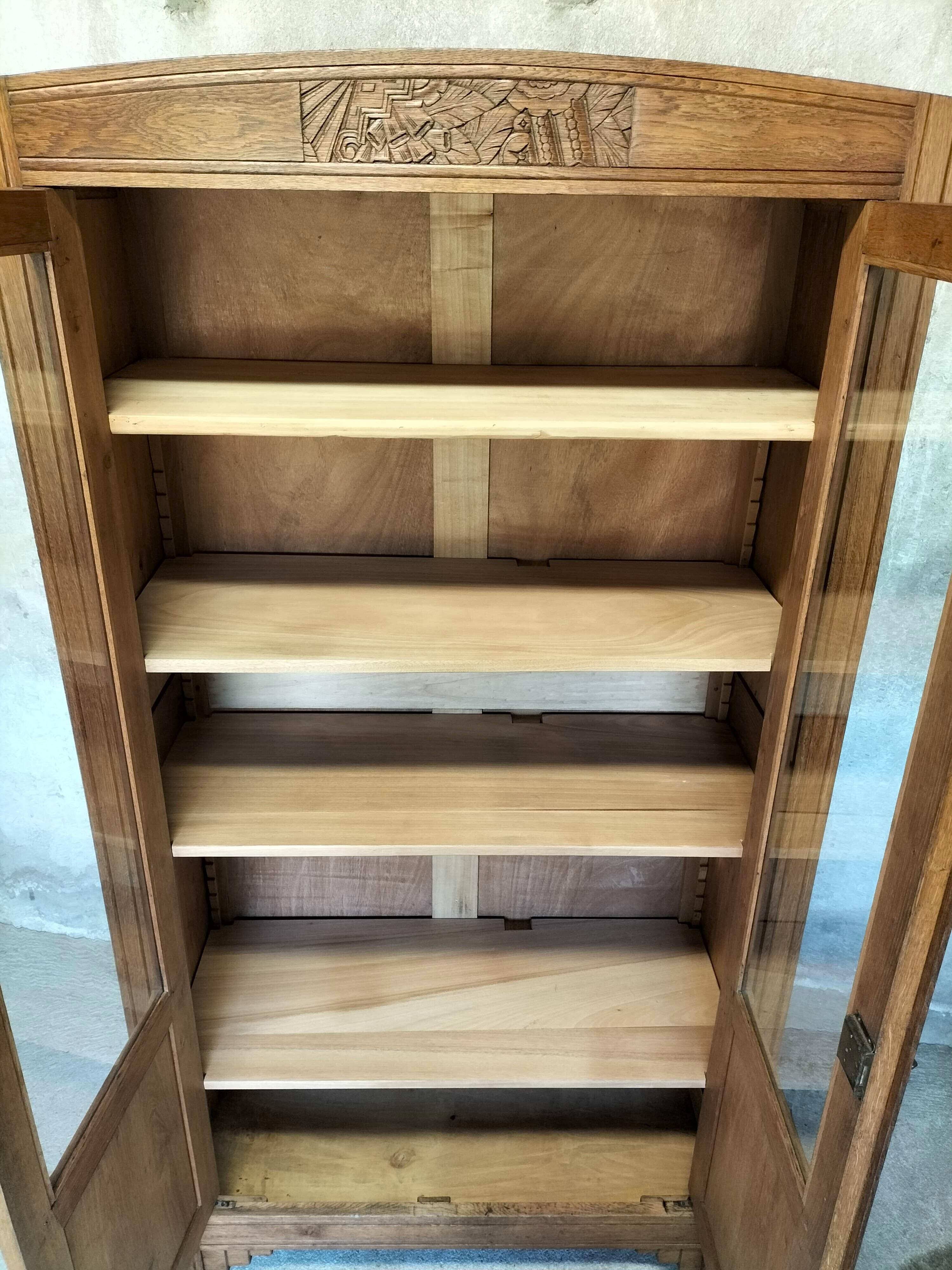 Large art deco glass cabinet.