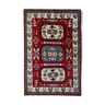 Vintage caucasian kazak handmade carpet 122cm x 185cm 1970s, 1c521