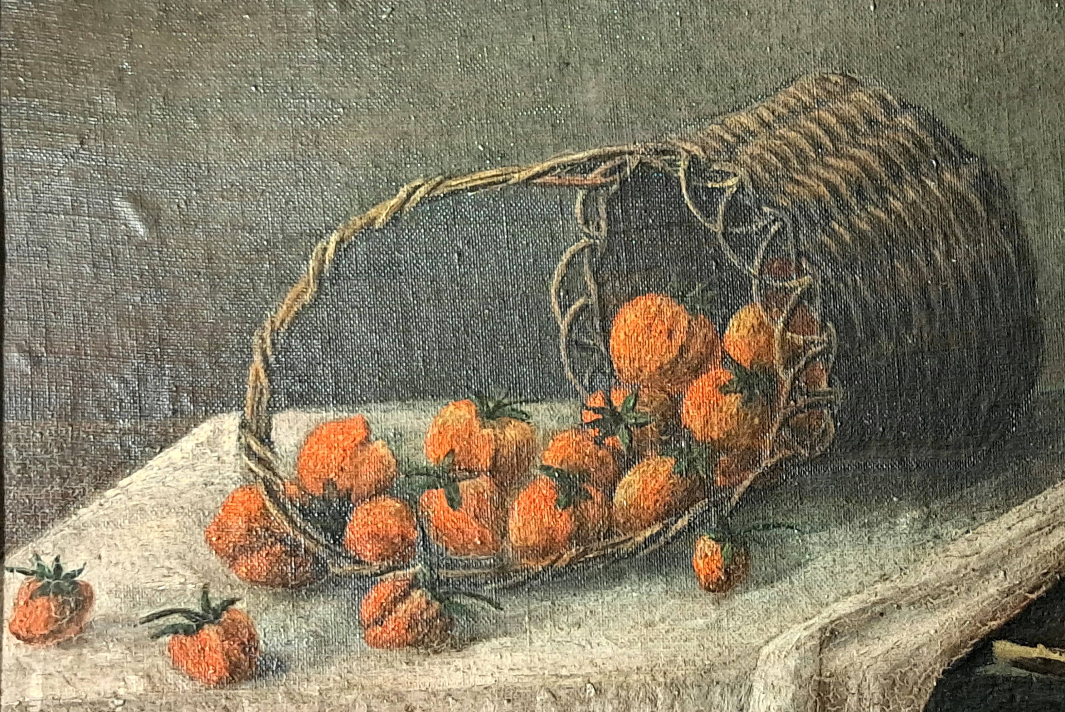 Post-impressionist painting, Oil on Canvas signed Still Life 1929