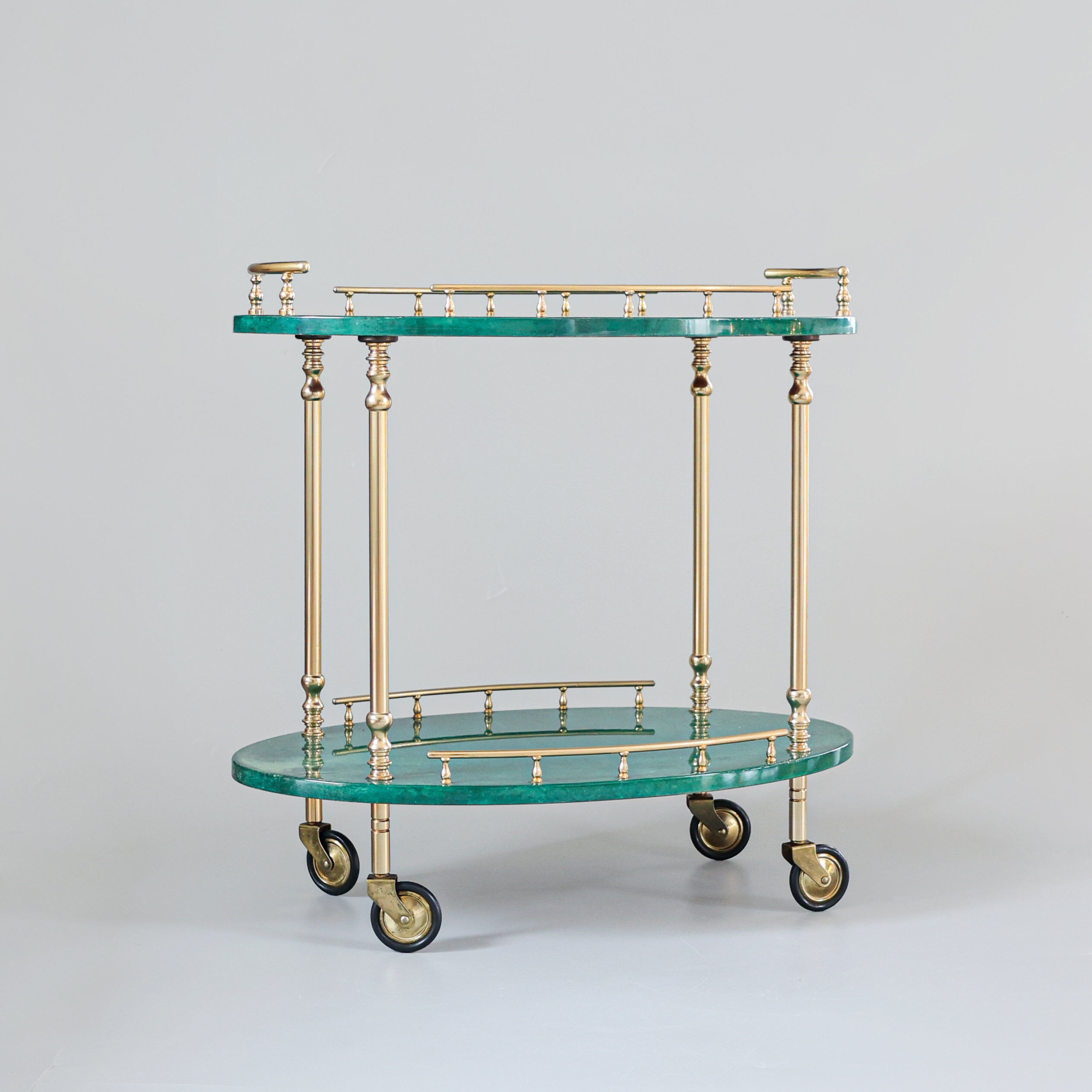 Bar cart by Aldo Tura, Italy, 1970s.