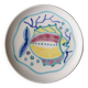 Enamelled ceramic plate with fish decoration - Gérard Hofmann - Vallauris - 1950s
