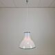 Large Italian Murano Cased Glass Pendant Light with Green Trim, 1970's