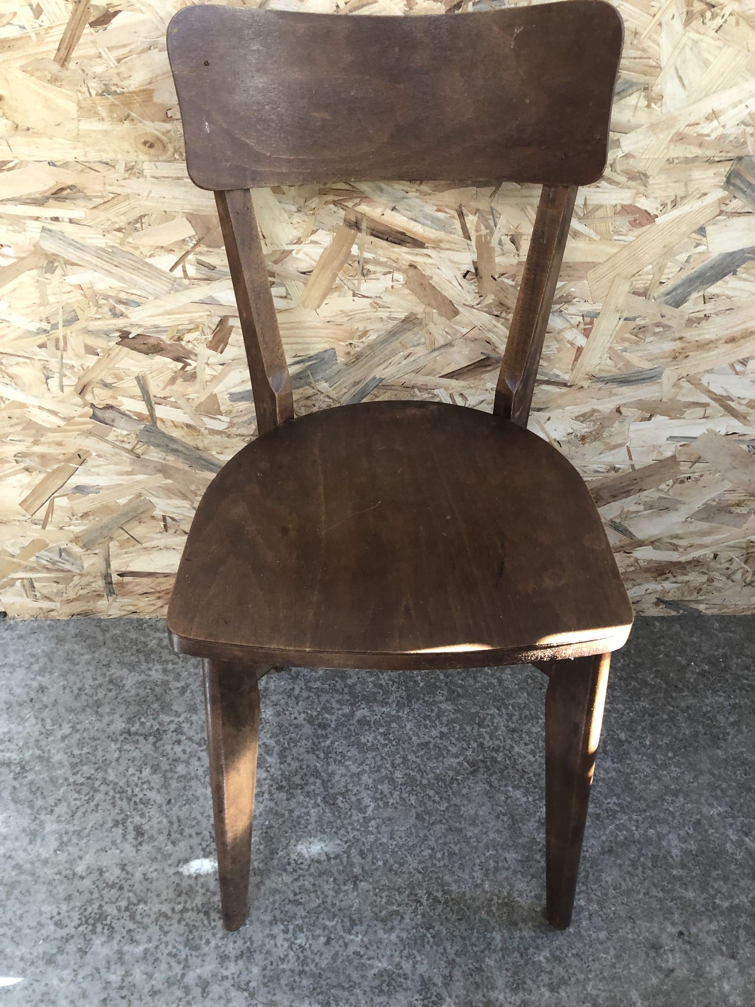 Série de 6 chaises bistrot scandinave bois vintage