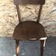Série de 6 chaises bistrot scandinave bois vintage
