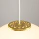 Italian Space Age Pendant Lamp in Plexiglass and Brass, 1970s