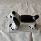 Ceramic dog Geo Condé 1930 Saint-Clement