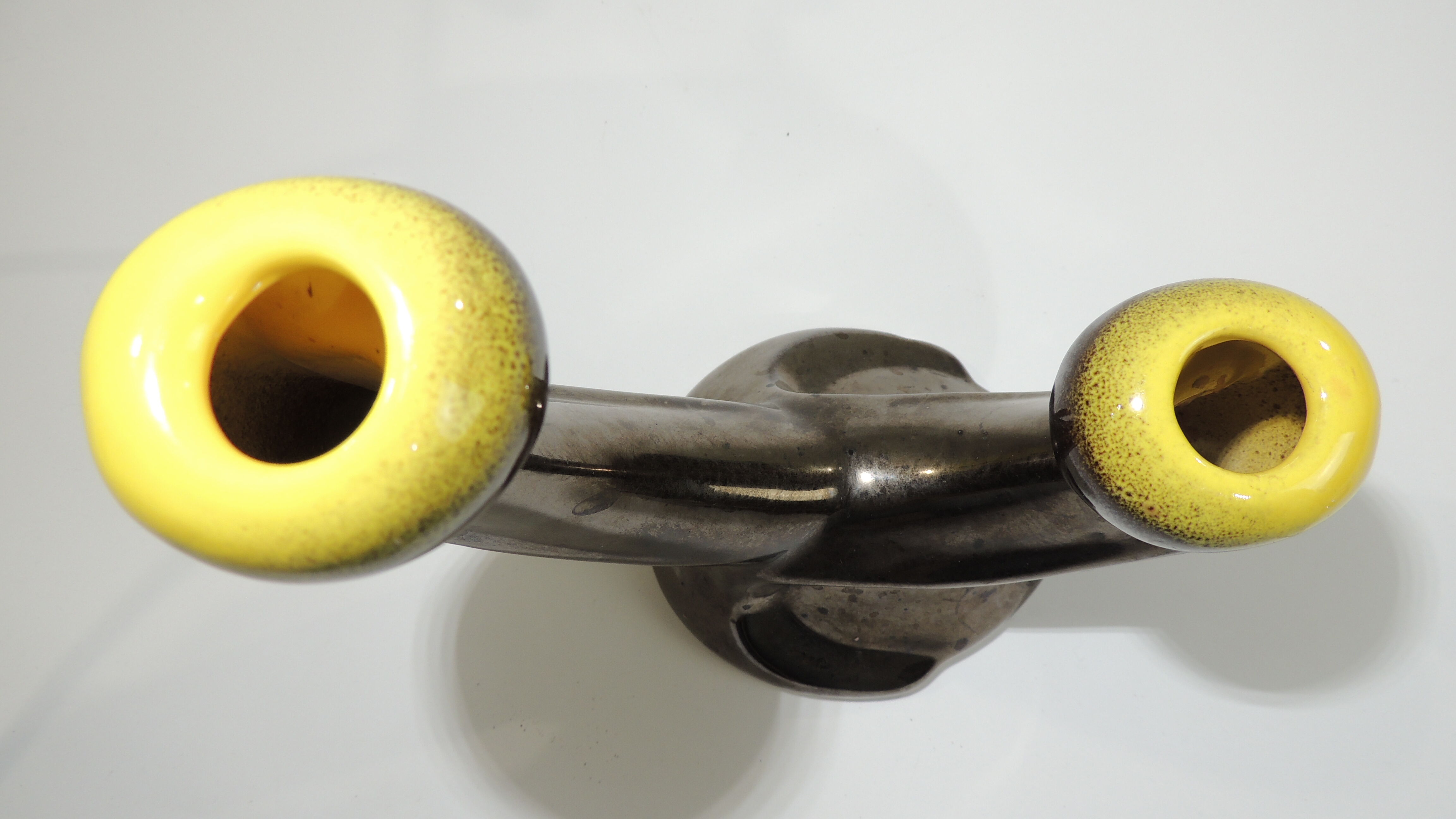 Candle holder Vallauris Ceramidi design 1950 vintage