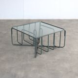 vintage coffee table | table | glass | 70's