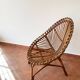 Italian 1960s original rattan egg armchair