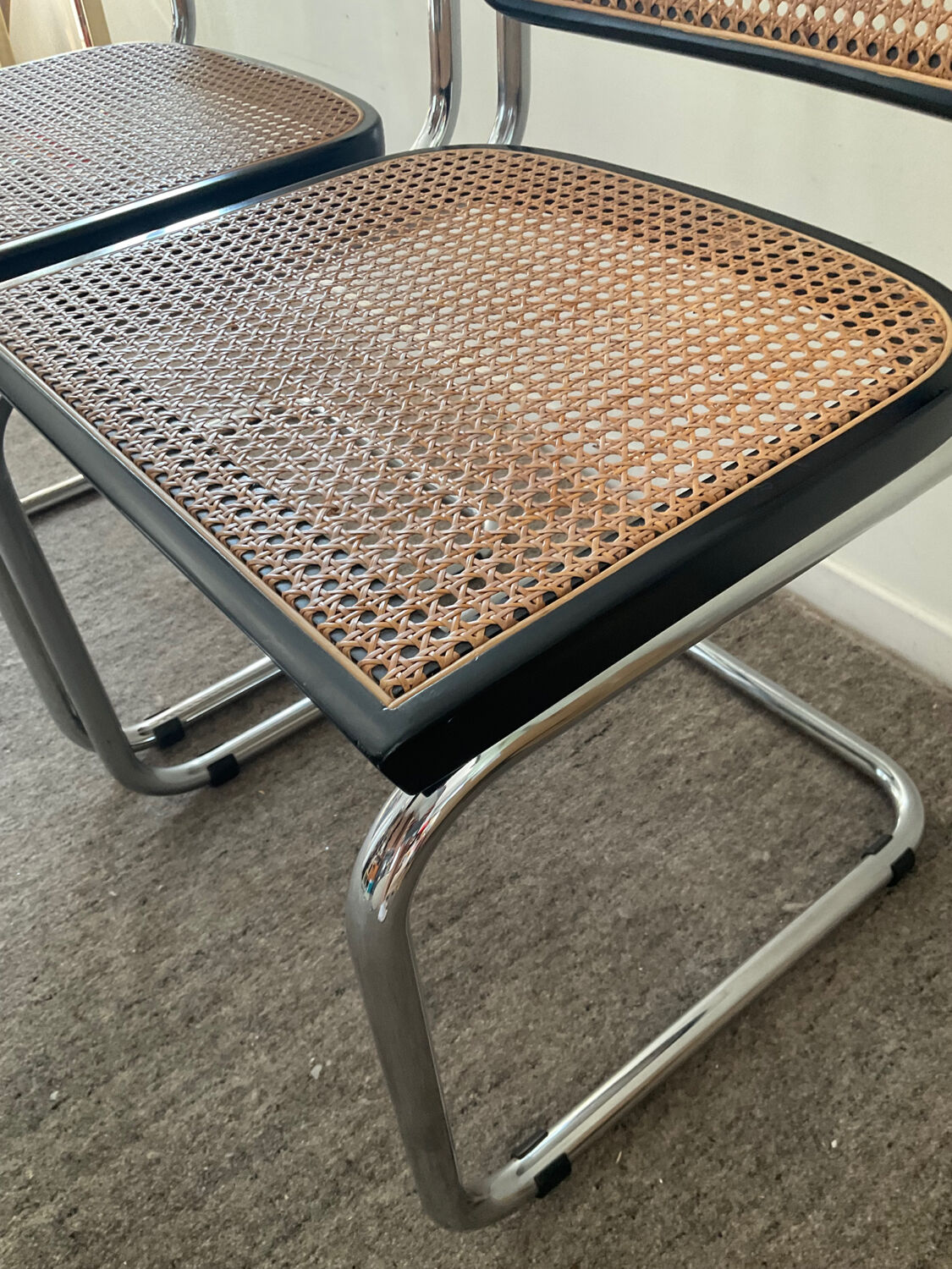 Series of 2 chairs Marcel Breuer Cesca B32