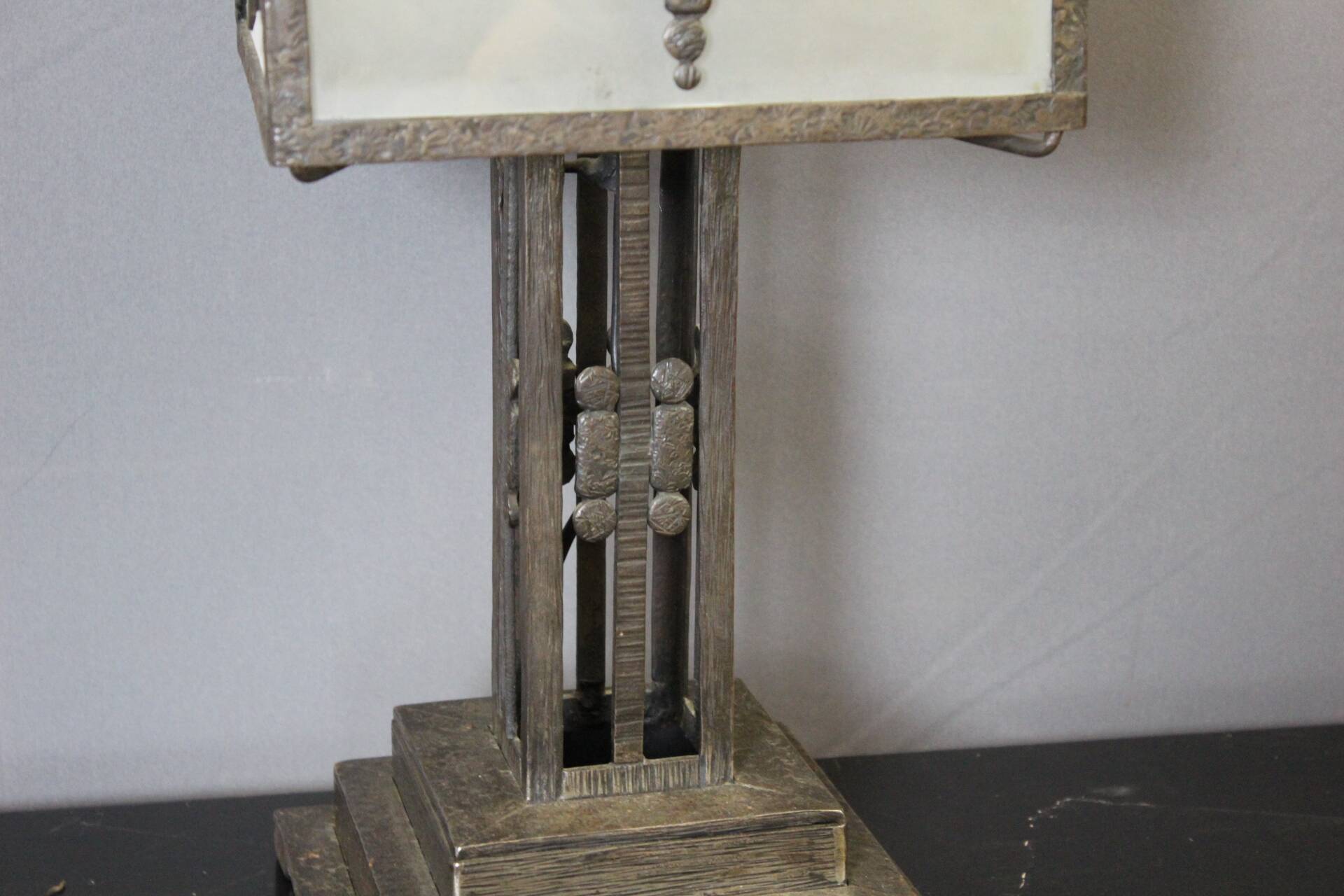 Art Deco period wrought iron lamp circa 1930