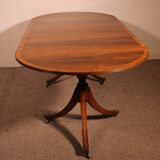 Yew and Mahogany Pedestal Dining Table - England