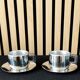 Set of 2 stainless steel espresso cups by Casalinghi.