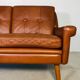 Canapé Svend Skipper vintage danois des années 60 en cuir cognac pour 3 personnes.