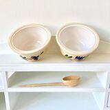 Pair of vintage flower cup bowls