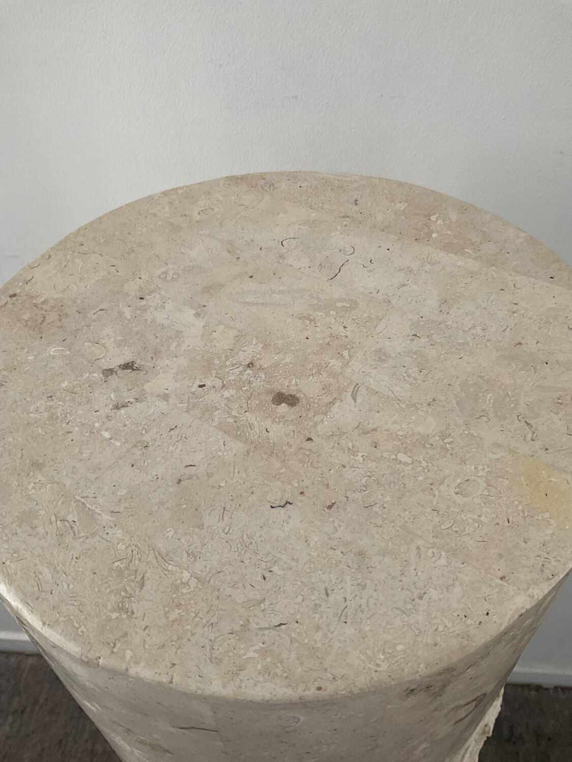 Vintage travertine column from the 70s-80s