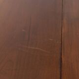Round table in wood and brass vintage 1960s design luciano frigerio