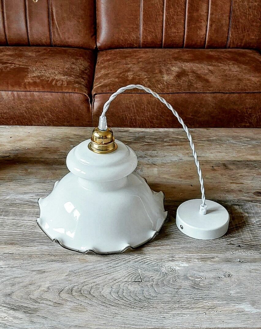 Vintage opaline pendant lamp