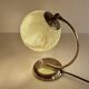 Lampe Art Deco Verre Vert Laiton