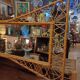 Large and unusual rattan mirror from the 1960s