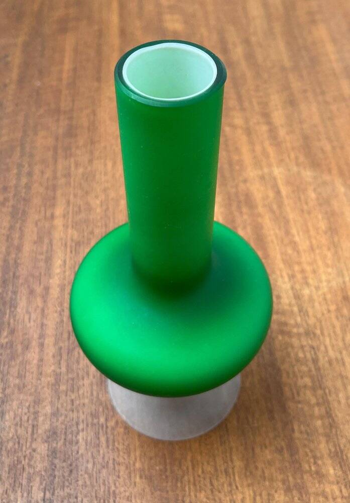 Vase from the Italian Satinato series and glass attributed to Carlo Moretti, 1970s, set of 2.