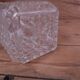 Vintage cut glass whisky decanter with diamond point design, 1960s.