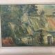 Signed oil on canvas bucolic landscape