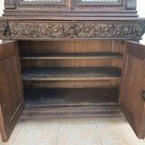 Renaissance oak library buffet from the 19th century.