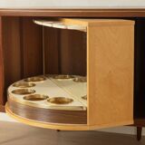 1950s corner cabinet with integrated bar compartment