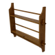 Vintage wooden wall shelve rack bookshelf in pinewood minimalist design