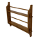 Vintage wooden wall shelve rack bookshelf in pinewood minimalist design