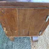 Art deco bedside table, black marble