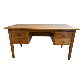 Vintage Scandinavian desk from the 50s/60s – light oak – 150 cm