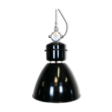 Black industrial factory lamp from Elektrosvit, 1960s