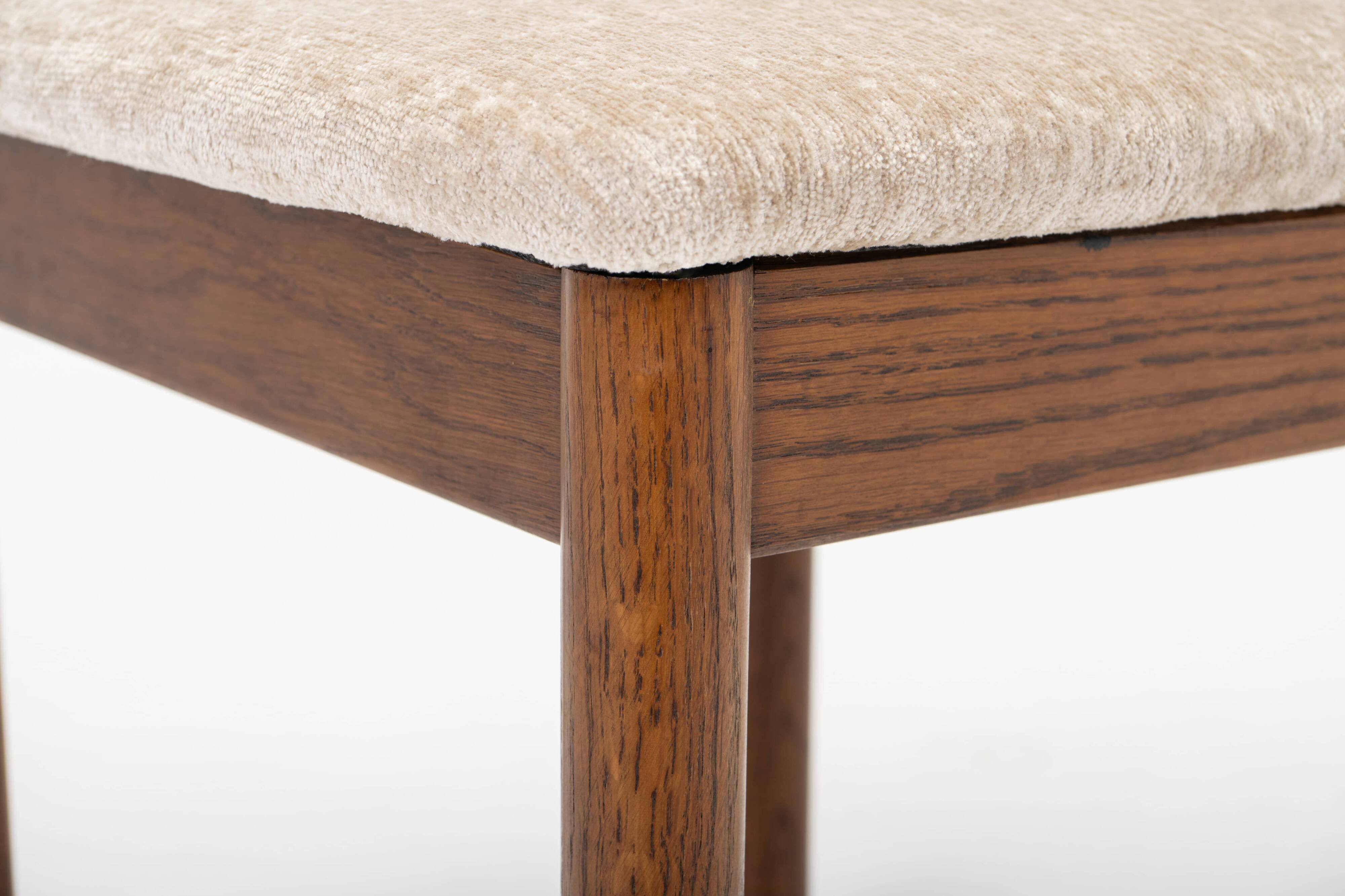 Set of 4 vintage dining chairs in stained oak