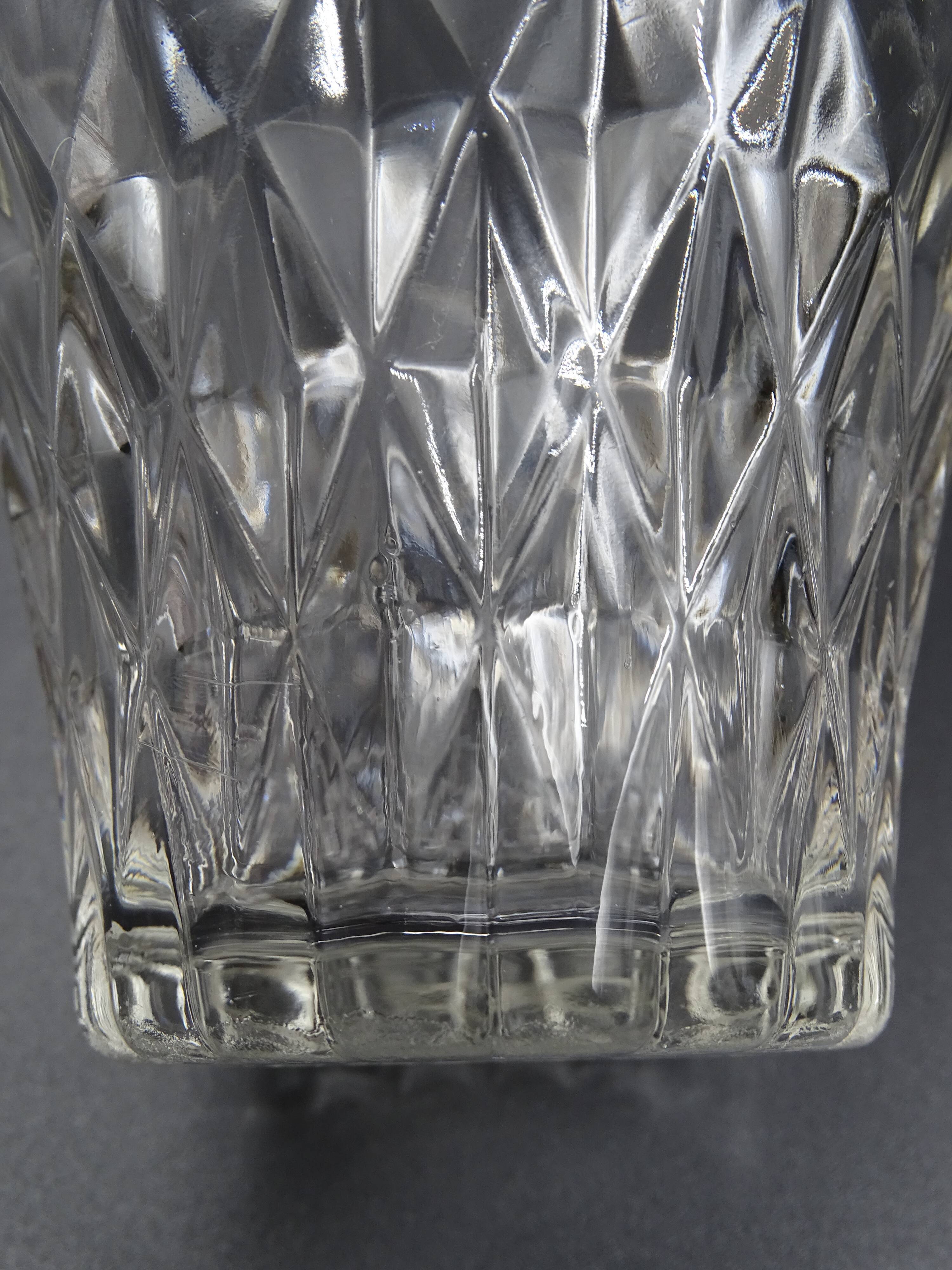 Set of 7 vintage Vereco glasses with diamond tips - around 1960