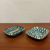 Set of 2 Robert Picault ceramic pocket trays