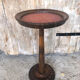 Sellette table appoint bois sculpté & plateau rouge vintage #a020.