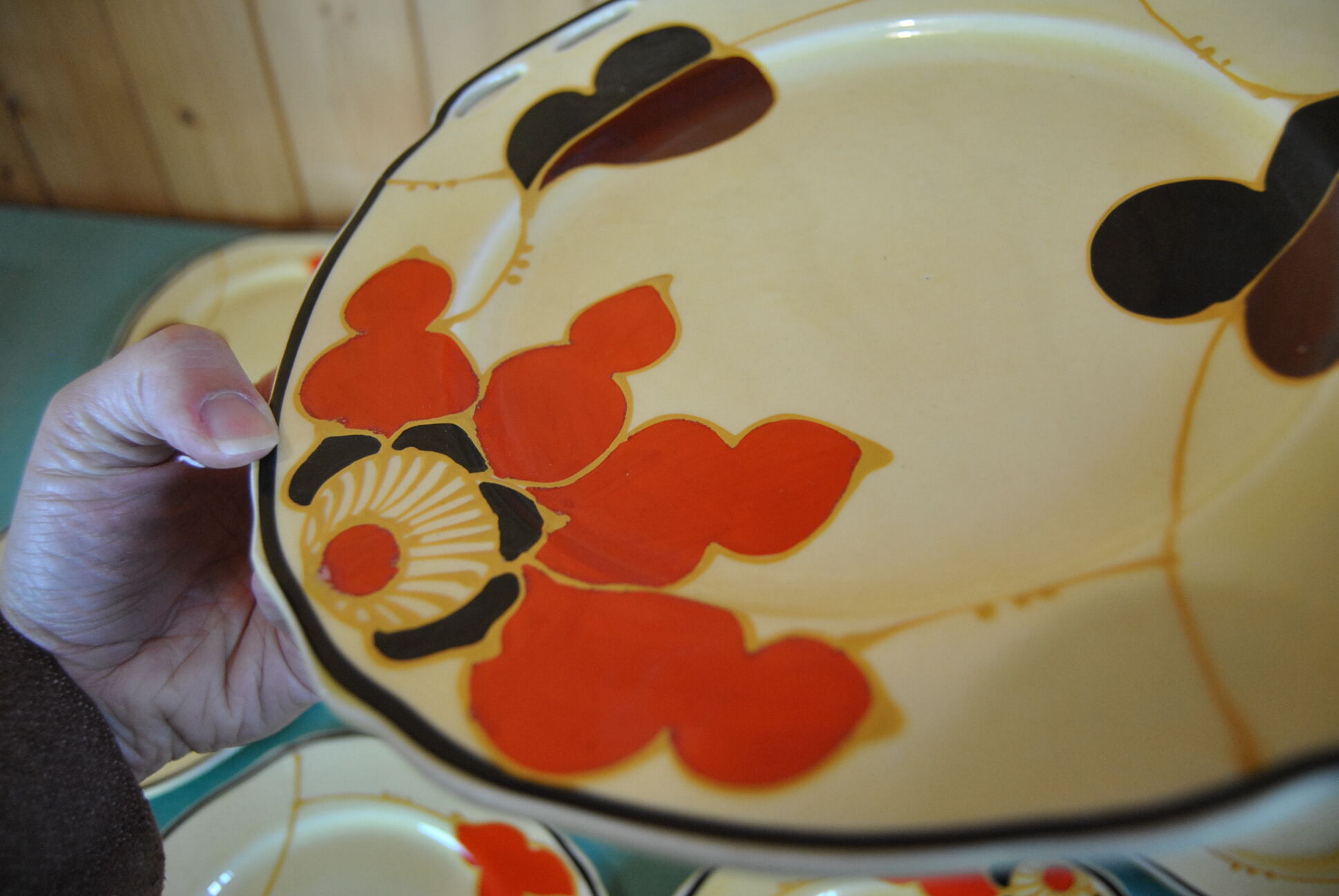 Hand-painted cake set 1960s/70s