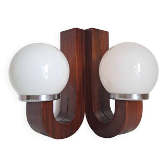 Vintage wooden wall light