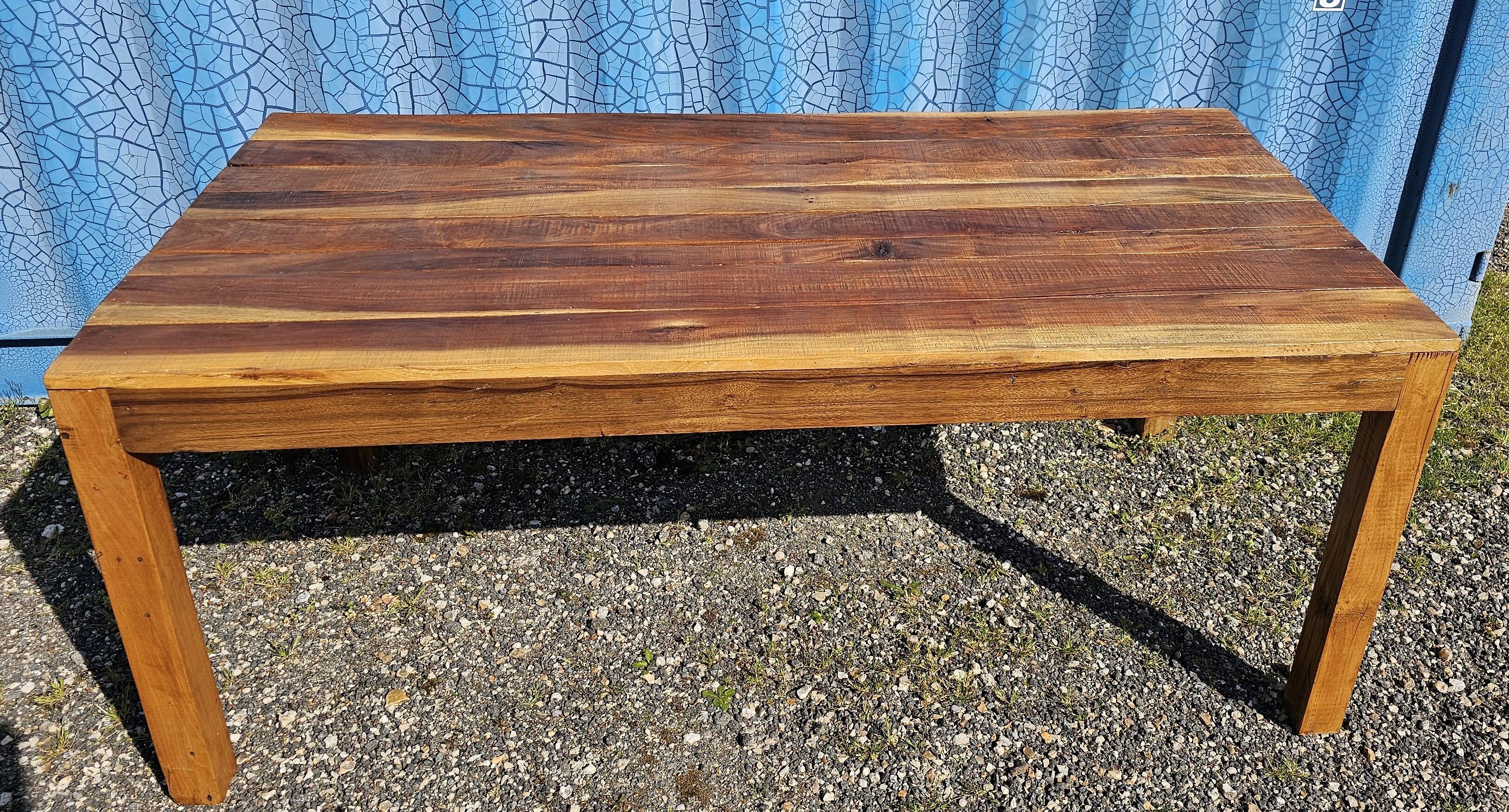 Rectangular teak dining table