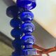 Vase vintage en verre bleu cobalt