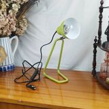 Lampe de Bureau à Poser Tubulaire Verte, Style Années 70s, Vintage